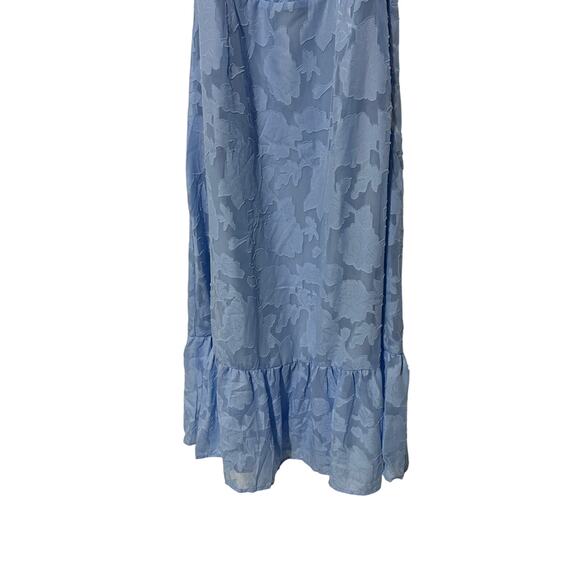 KOKO + MASON WOMENS SIZE LARGE OFF SHLDR JACQUARD LINED MIDI DRESS BLUE NEW - Picture 8 of 14